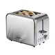 image 6 of Daewoo Small Electric 2 Slice Toaster Wide Slot Brushed Stainless Steel Silver Silver | 2-slice