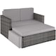 image 1 of Garden Sofa Corfu - 2 seater sofa, stool sun lounger, thick cushions | Grey | grey | 119 x 64,50 x 71,50 cm | 1