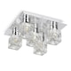 image 4 of ValueLights Modern Chrome Ice Cube 5 Way Flush Ceiling Spotlight | Chrome