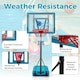 image 6 of COSTWAY Basketball Hoop Backboard Adjustable Basketball Goal System Blue | Standard