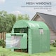 image 6 of Outsunny 1.8 x 1.8 x 2m Polytunnel Greenhouse with Doors and Mesh Windows