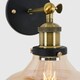 image 3 of ValueLights Wallace Black Indoor Wall Light and E27 Pear LED 4W Warm White 2700K Bulb | Orange
