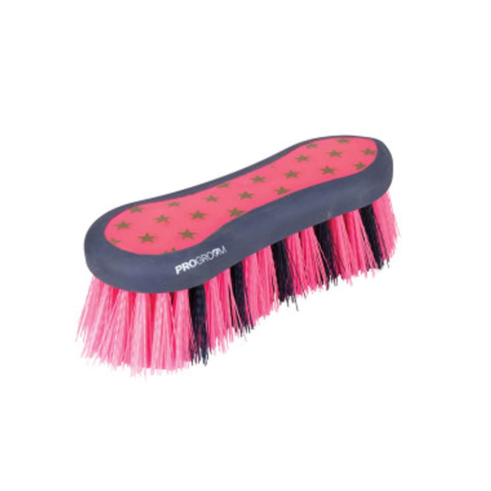 image 1 of Hy ProGroom Star Horse Dandy Brush | Pink | Pink/Navy | 20cm x 8cm | 1