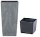 image 4 of URBI 26.5cm Concrete Effect Square Planter with Internal Insert | Grey | Grey & Set of 4 | 4
