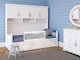 image 2 of Safetots Narrow Wooden Bed Guard, White, 38cm High x 90cm Wide, Toddler Bedrail for Safety, Secure Child Bed Rail