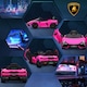 image 9 of AIYAPLAY Lamborghini Revuelto Licensed Kid Electric Car, 12V Kids Electric Ride On with Butterfly Doors, Suspension, Remote Control, LED Lights, Horn, USB, MP3 for 3-5 Years, Pink