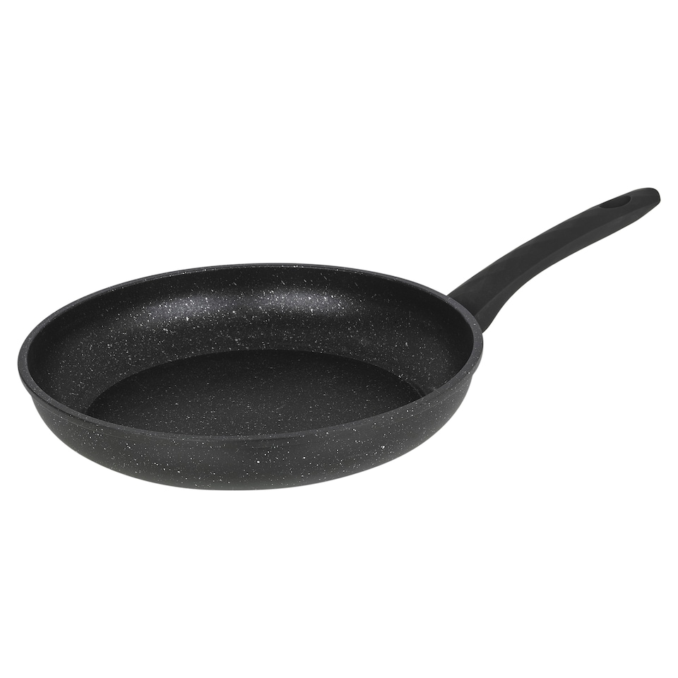 image 1 of Pressed Carbon Saucepans Casserole Pots Frying Pans Induction Soft Touch Handles | Black | Black | 28cm Frying Pan | 1