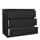 image 4 of Naia Chest of 3 Drawers in Black Matt