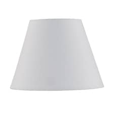 Ivory Cotton 20cm Diameter Tapered Fabric Lamp Shade | White | Medium | 1
