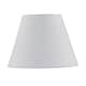 image 1 of Ivory Cotton 20cm Diameter Tapered Fabric Lamp Shade | White | Medium | 1