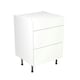image 1 of 3 Drawer Base Unit 600mm w/ Slab Cabinet Door - Ultra Matt White White | Ultra Matt White
