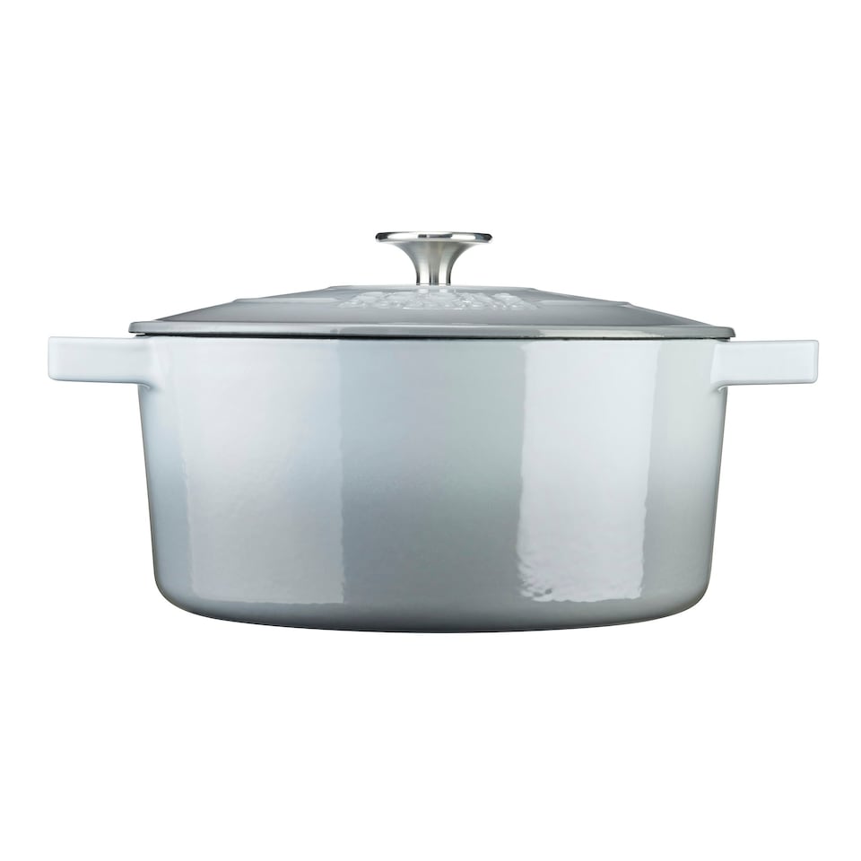 image 1 of Cooks Professional Cast Iron Casserole 26cm | 5.8L Capacity | Enamelled Inside & Out | Graduated Grey Grey