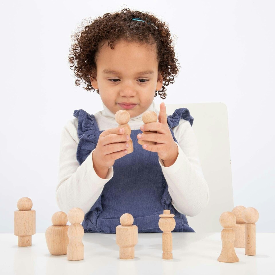 image 1 of Wooden Community Figures