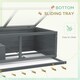image 5 of PawHut Wooden Hamster Cage w/ Sliding Tray, Openable Top, Hut, Grey
