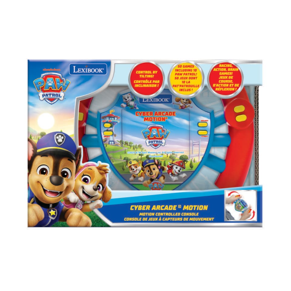image 1 of Lexibook JL3180PA Paw Patrol Cyber Arcade Motion LCD Console with 50 Games