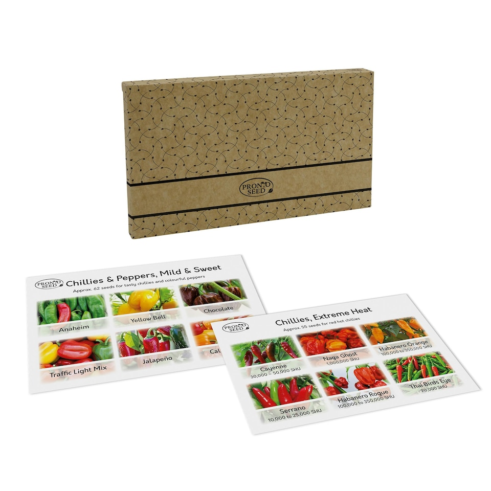 image 1 of Pronto Seed Chilli & Sweet Pepper Seeds Variety Pack – 12 Types, 110 Seeds for Home Growing