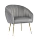 image 2 of Helena Velvet Accent Chair - Grey