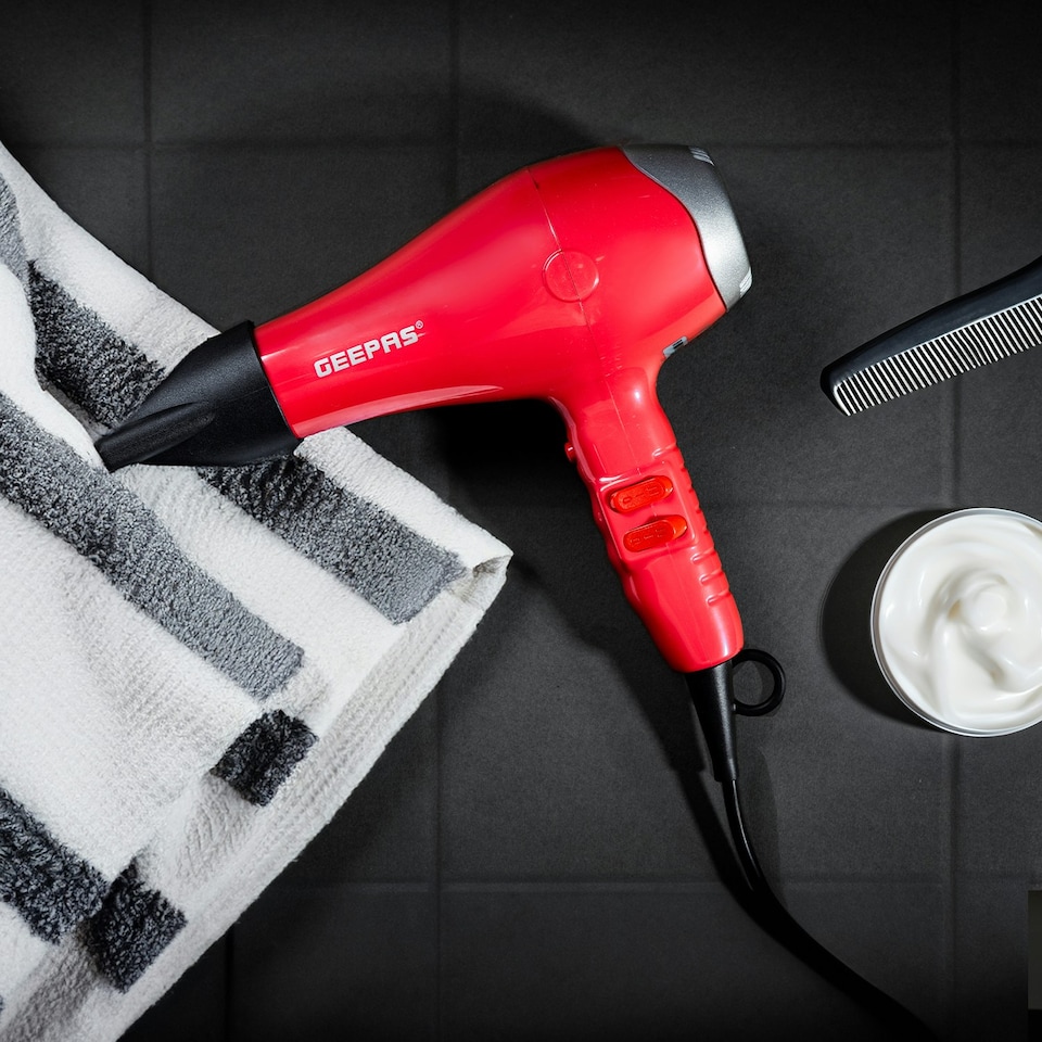 image 1 of GEEPAS Hair Dryer 1500W - Red