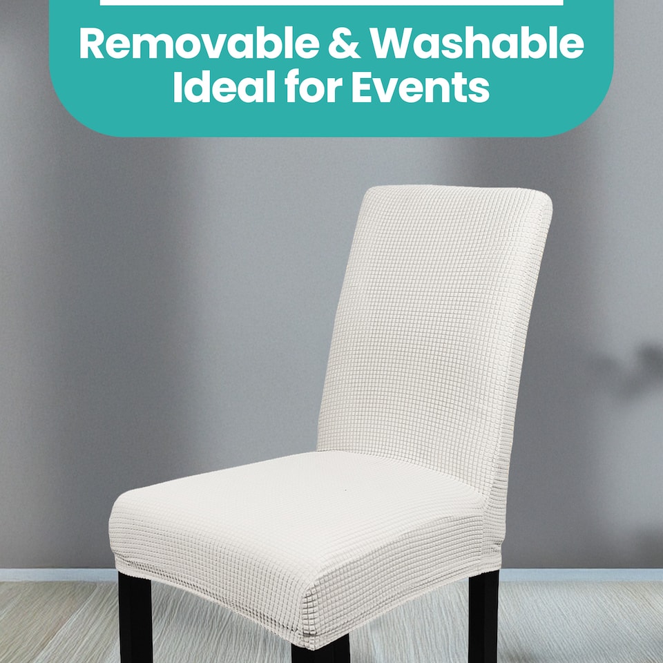 image 1 of Velvet Stretch Chair Covers, Spandex Dining Chair Slipcovers