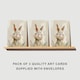 image 2 of Cute Smiling Bunny Greeting Card Baby Animal Any Occasion Set of 3 Blank Inside