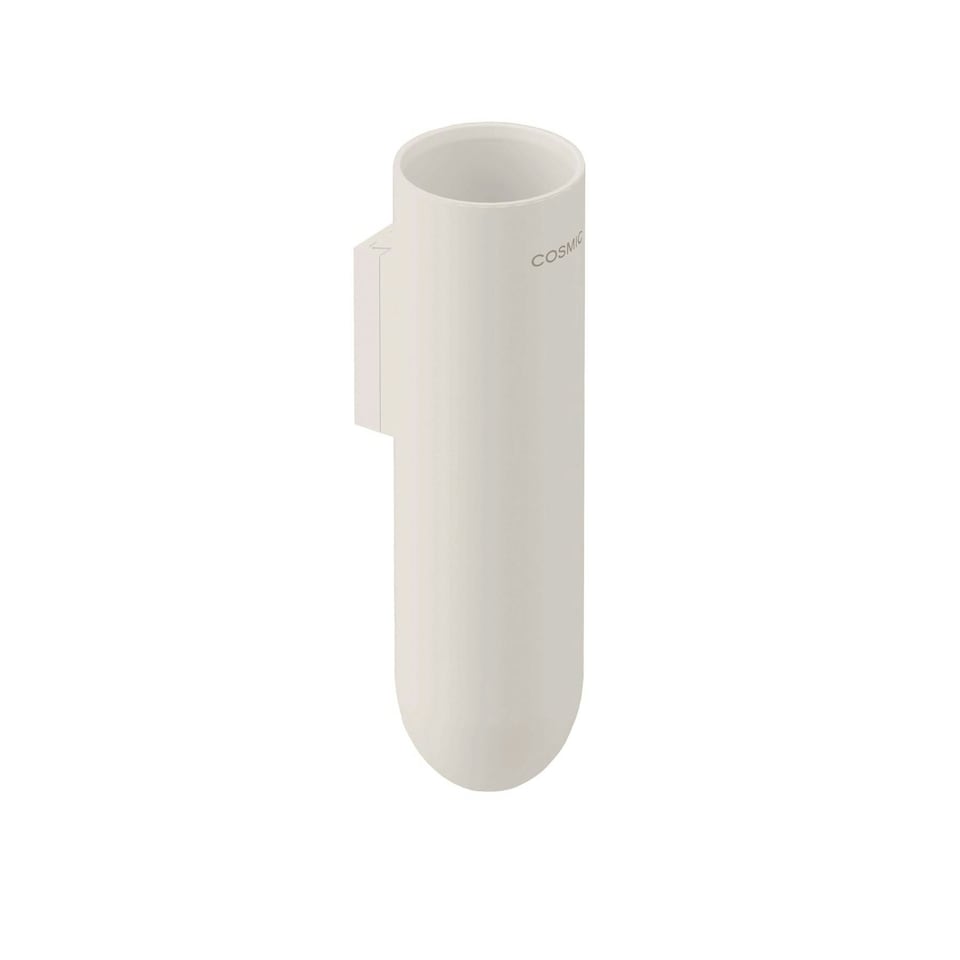 image 1 of Cosmic Toothbrush Holder Circular Design with Stainless Steel White for Bathroom