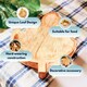 image 4 of Marco Paul25cm Wooden Maple Leaf Decorative Bowl Autumn Centrepiece Brown