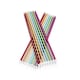 image 1 of Anniversary House Extra Tall Candles Rainbow Metallic with Holders Pack of 16