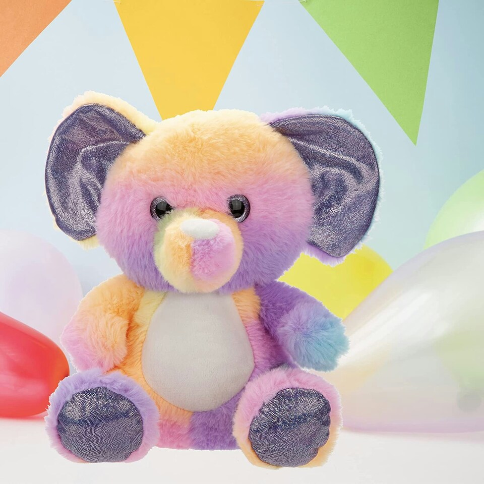 image 1 of Luxury Rainbow Elephant Plush 25cm - Cuddle Crew