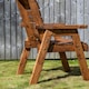 image 9 of Charles Taylor Hand Made Traditional Chunky Rustic Wooden Garden Chair Furniture Flat Packed | Brown | Brown