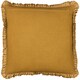 image 3 of Yard Bertie Cotton Velvet Cushion | Yellow | Saffron | 45 x 45cm | 1