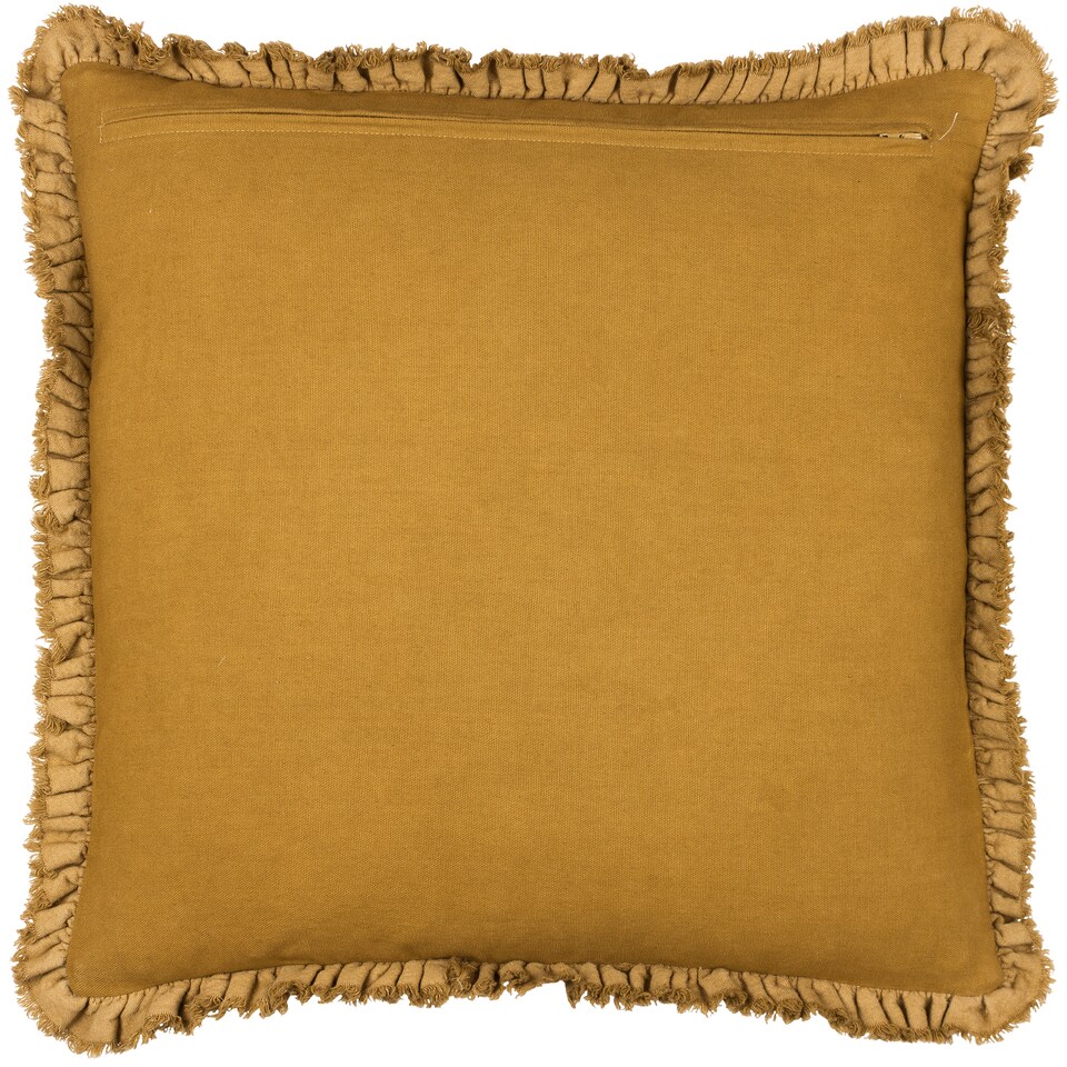 image 1 of Yard Bertie Cotton Velvet Cushion | Yellow | Saffron | 45 x 45cm | 1