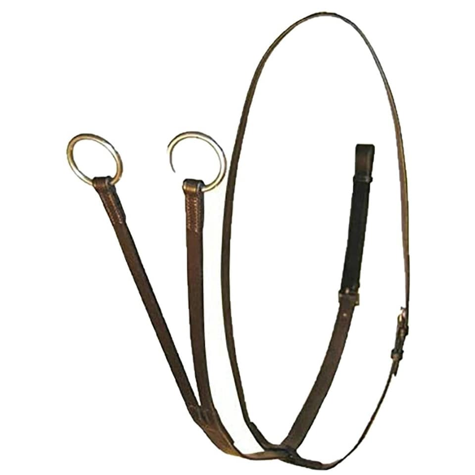 image 1 of Whitaker Lynton Leather Running Martingale - Havana - Pony