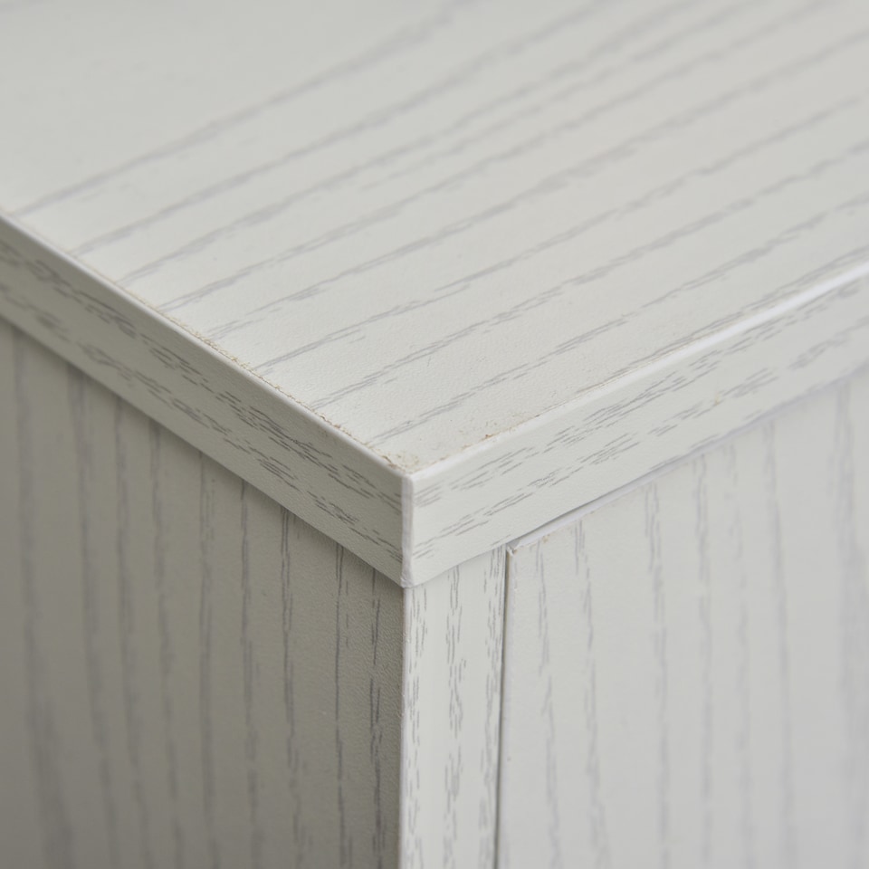 image 1 of HOMCOM Kitchen Storage Unit, Modern Microwave Stand Trolley Cart, Sideboard with Cabinet,  Locking Wheels, Shelf for Living Room, Dining Room, White