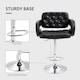 image 5 of HOMCOM Adjustable Height Barstool Steel Pole PU Leather, Black