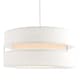 image 2 of Contemporary 14" White Linen Fabric Triple Tier Ceiling Pendant Lamp Shade | White | White | 1