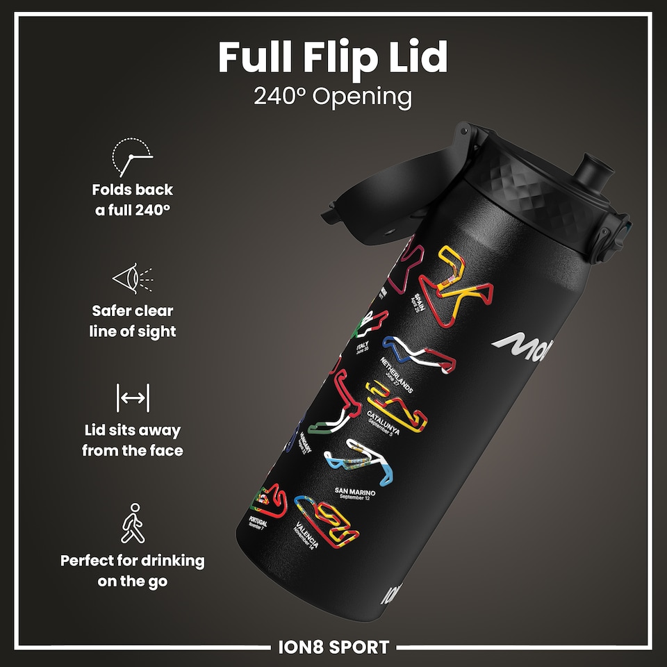 image 1 of MotoGP x Sports Leak Proof Water Bottle, Vacuum Insulated, 750ml (24oz) | Black | MGP Mix | One Size