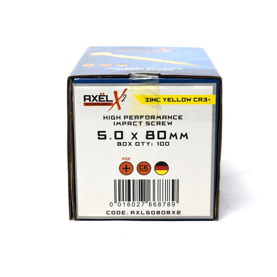 Axel High Performance Woodscrews (Dia) 5.0mm (L) 80mm - Box of 100 ...