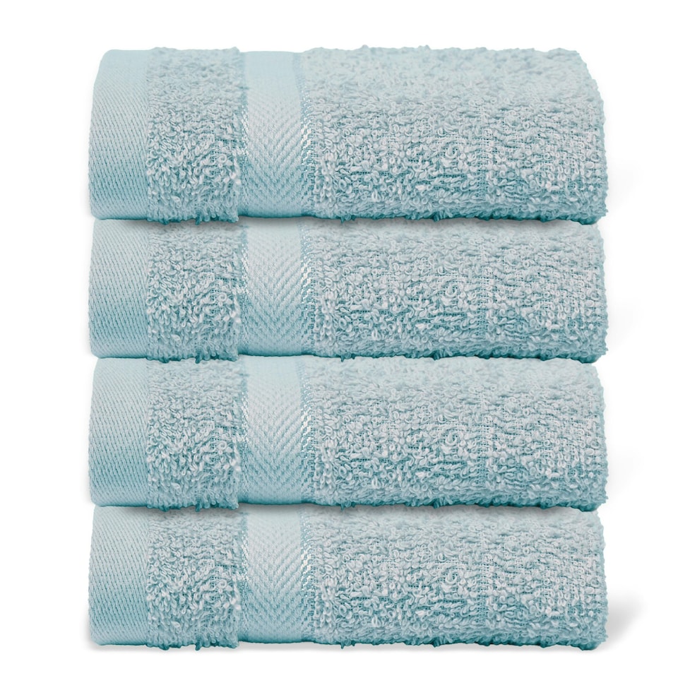 image 1 of OHS 4 x Luxury 100% Cotton 500GSM Bathroom Face Cloth Towel Blue | Denim Blue | Face cloth