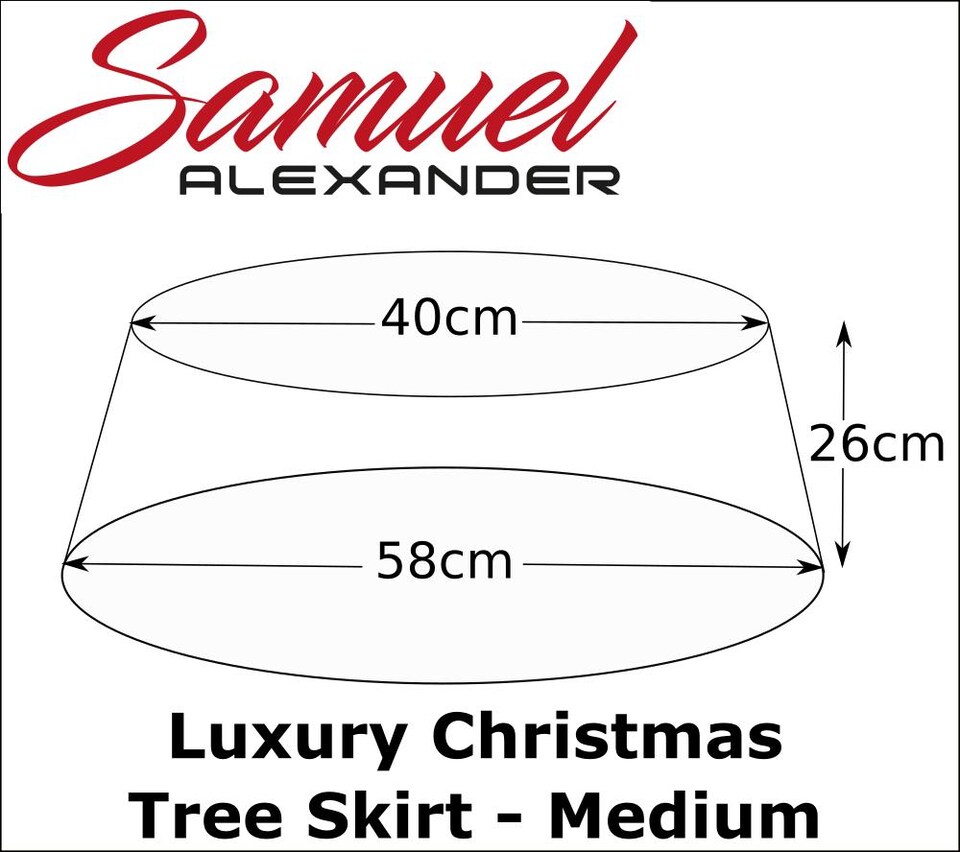 image 1 of Samuel Alexander 58cm x 26cm Medium Willow Christmas Tree Skirt - Natural Brown