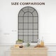 image 7 of HOMCOM Modern Arched Wall Mirror, 110  65 cm Window Mirror for Living Room, Bedroom, Black