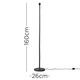 image 3 of ValueLights Modern Scandi Floor Lamp In Light Grey Wooden Base
