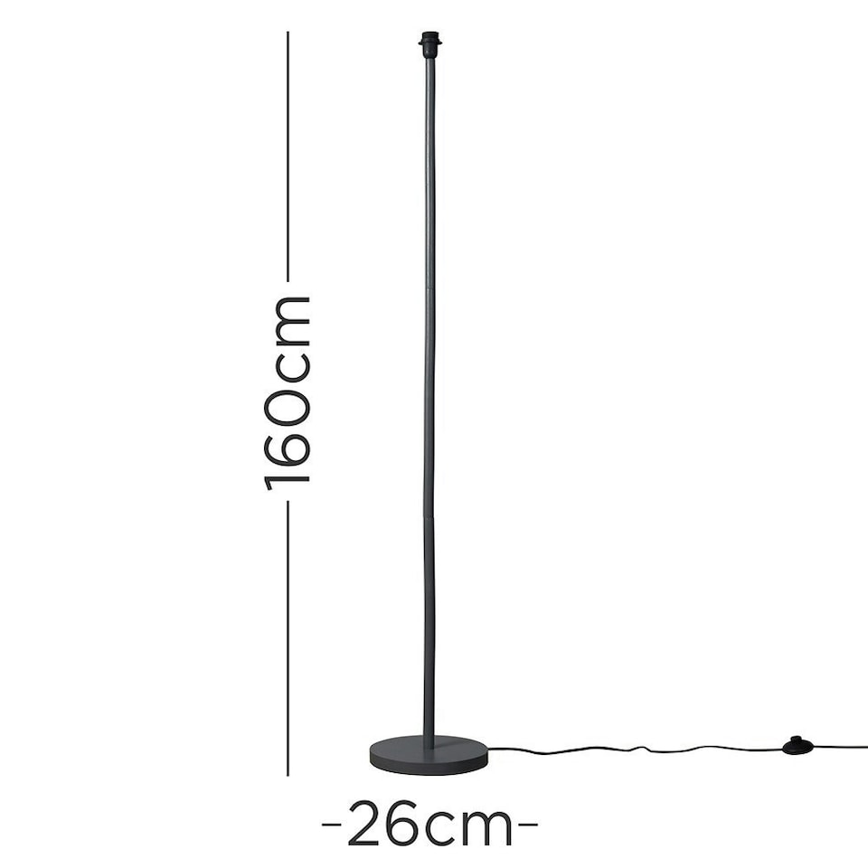 image 1 of ValueLights Modern Scandi Floor Lamp In Light Grey Wooden Base