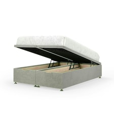 Seal Grey Naples Velvet Ottoman Base King Size | Multi