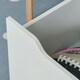 image 8 of HOMCOM Kids Bookcase, Toy Box w/ Storage Drawer, Wheels for Bedroom - Grey 
