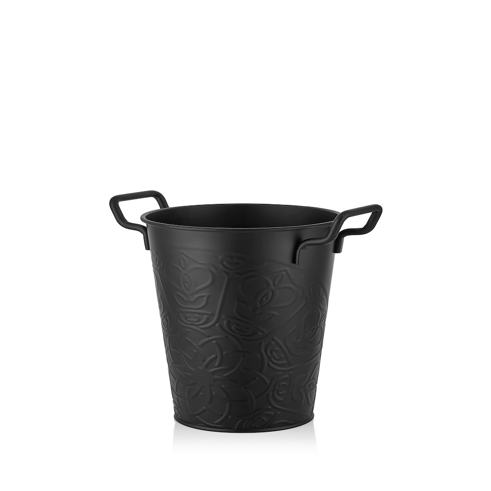 image 1 of Black Vase - 30 cm (H) x 29 cm (W) x 22 cm (D)