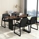image 5 of COSTWAY 4 PCS Executive Office Chairs Reception Chairs Black