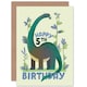 image 1 of Dinosaur Apatosaurus 5 Year Old Child Kids 5th Birthday Card
