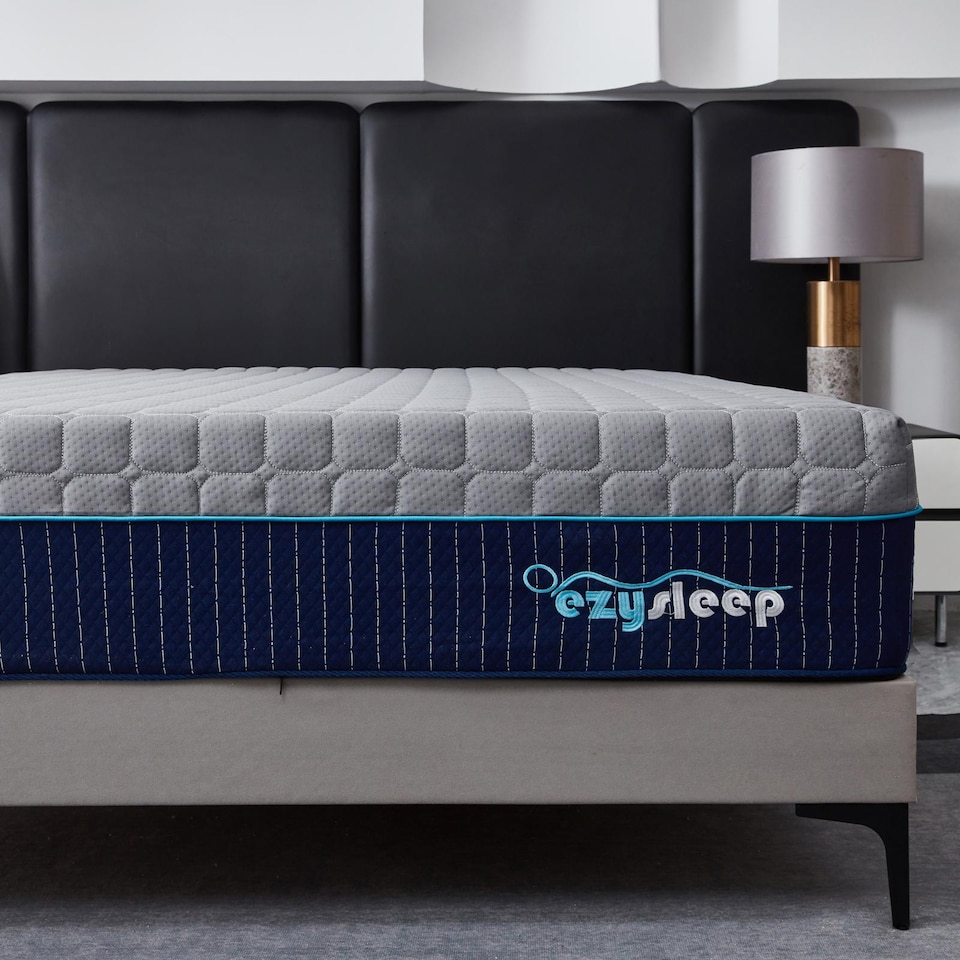 image 1 of Ezysleep Halo 30cm Memory Foam Mattress Hypoallergenic  Medium Comfort Breathable Quilted Sleep Surface