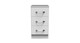 image 1 of Hampshire 3 Drawer Bedside Cabinet in White Matt (Ready Assembled) | White | White Matt