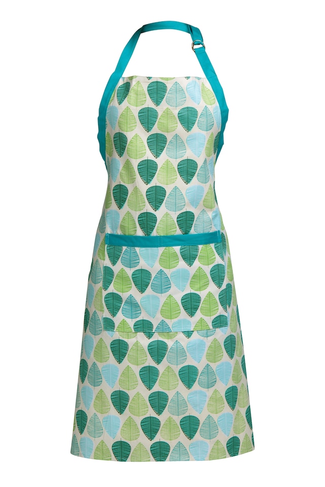 Green Leaf Printed Apron | Green